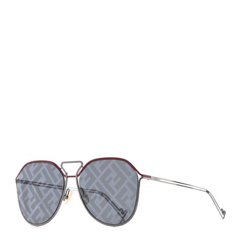 fendi ffm0071/s sunglasses|FENDI Metal Aviator Sunglasses FFM0071/S Silver Red.